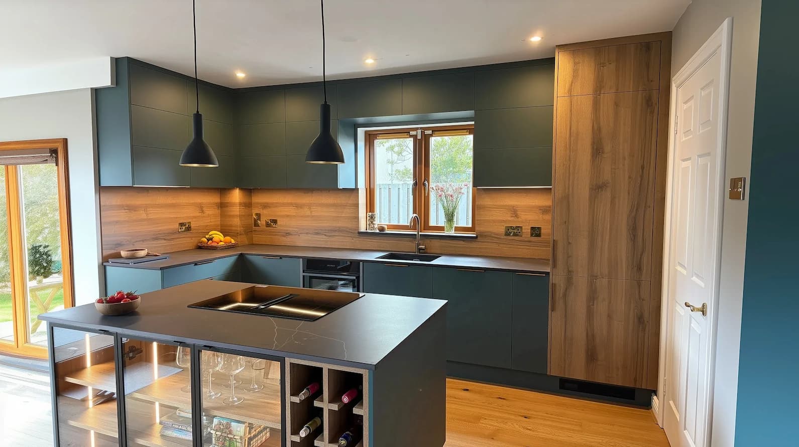 Project Showcase: The Perfect Blend of Matte Green and Warm Wood